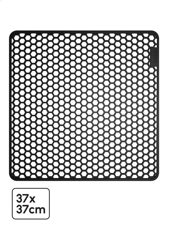 Gootsteenmat - Vierkant - Zwart - 37 x 37 cm - Voor 40 x 40 cm Wasbak