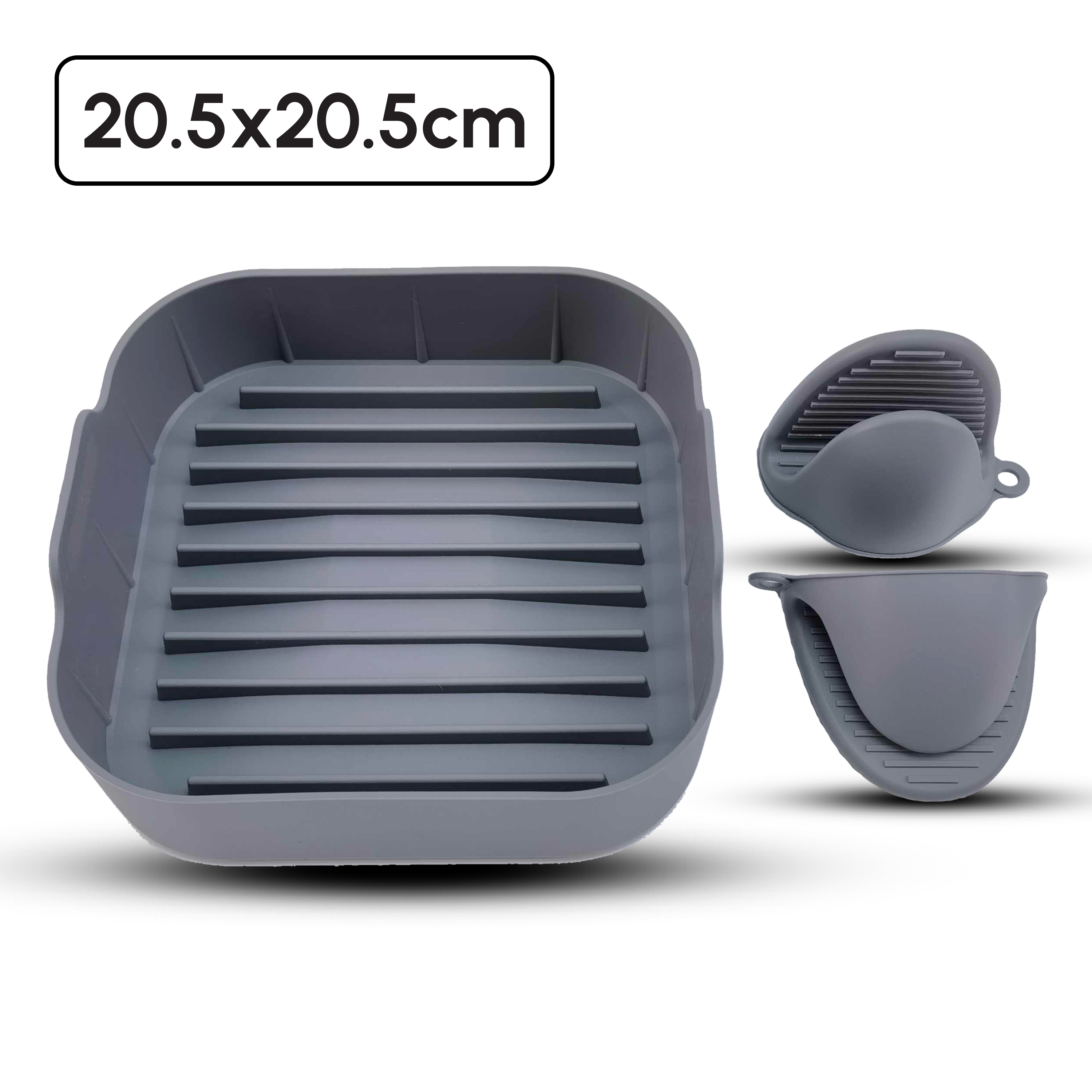 Airfryer Bakje - 20.5 x 20x5 cm - Grijs