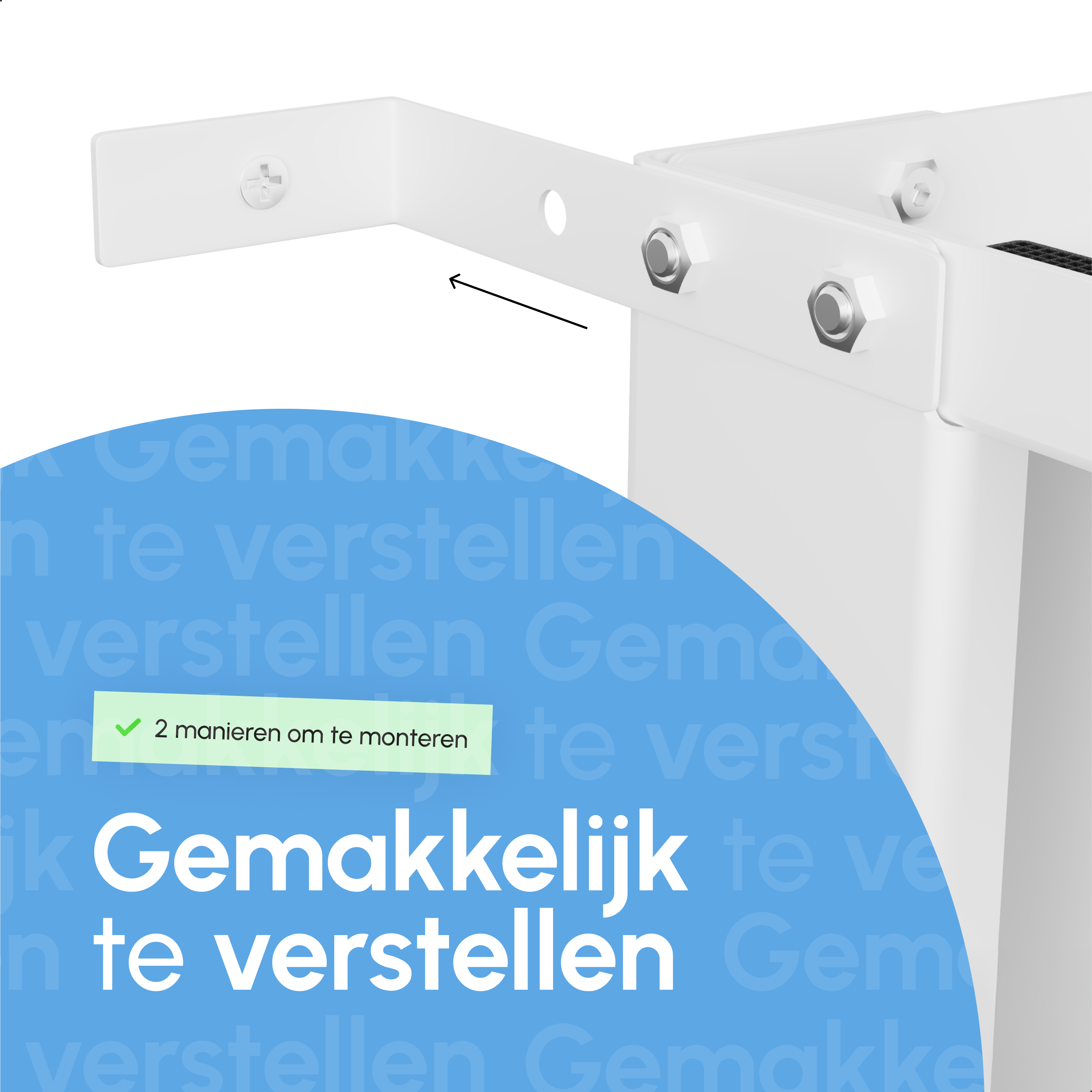 Muuranker set Wit - voor wasmachine verhoger