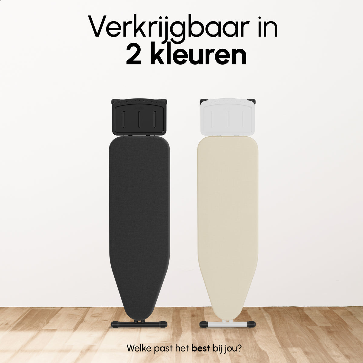 Strijkplank Smal - Verstelbaar - 109x33 cm - Ascend Slim - Crème