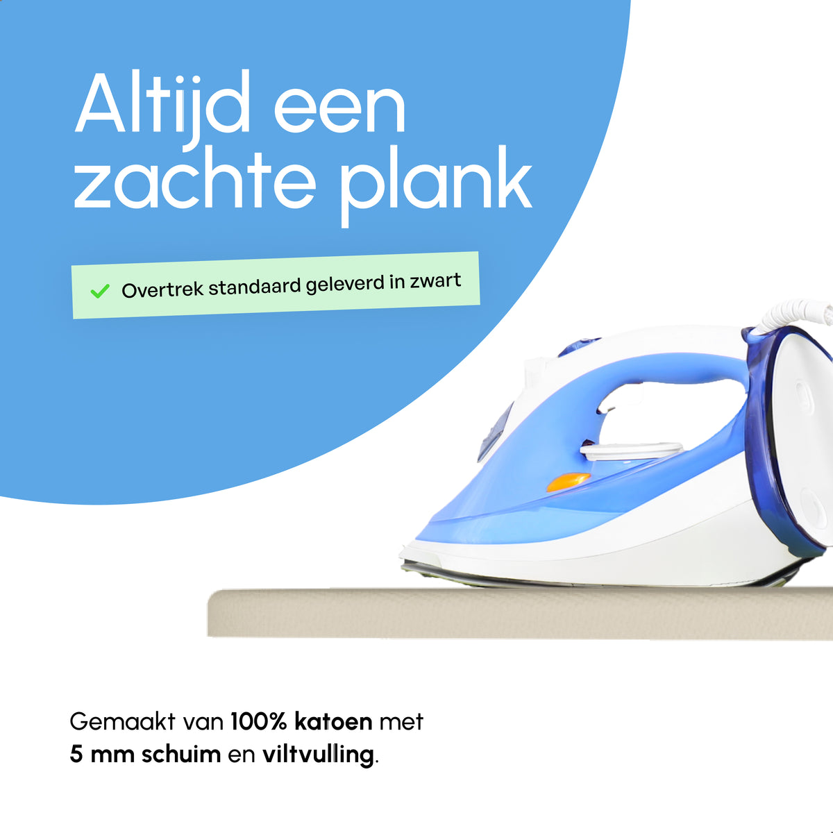 Strijkplank Stoomstation - Verstelbaar - Ascend Pro - Crème