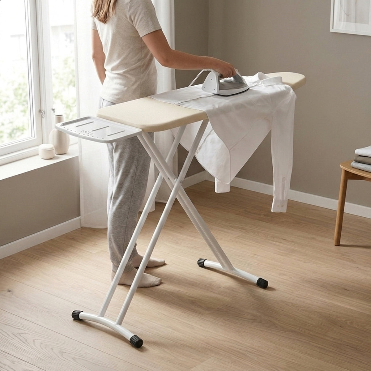 Strijkplank Stoomstation - Verstelbaar - Ascend Pro - Crème