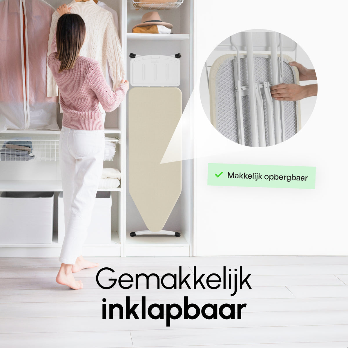 Strijkplank Stoomstation - Verstelbaar - Ascend Pro - Crème