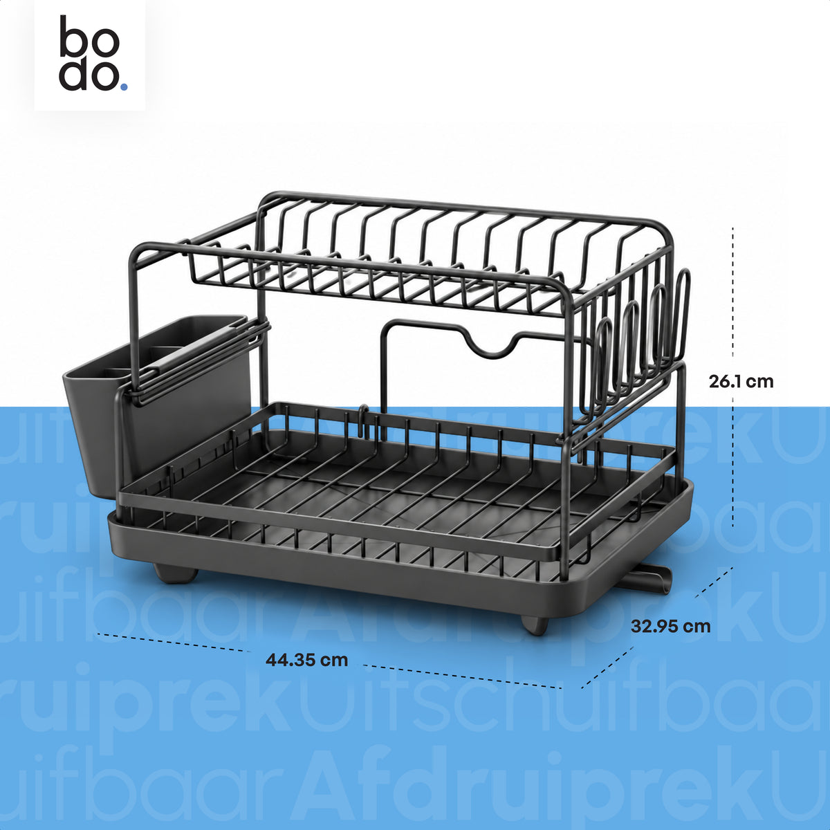 Afdruiprek - Twee Lagen - Nido Duo - Zwart