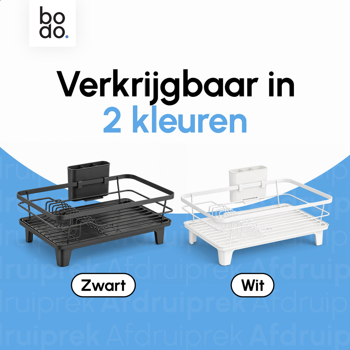 Afdruiprek - Met Lekbak - Nido Steel - Zwart