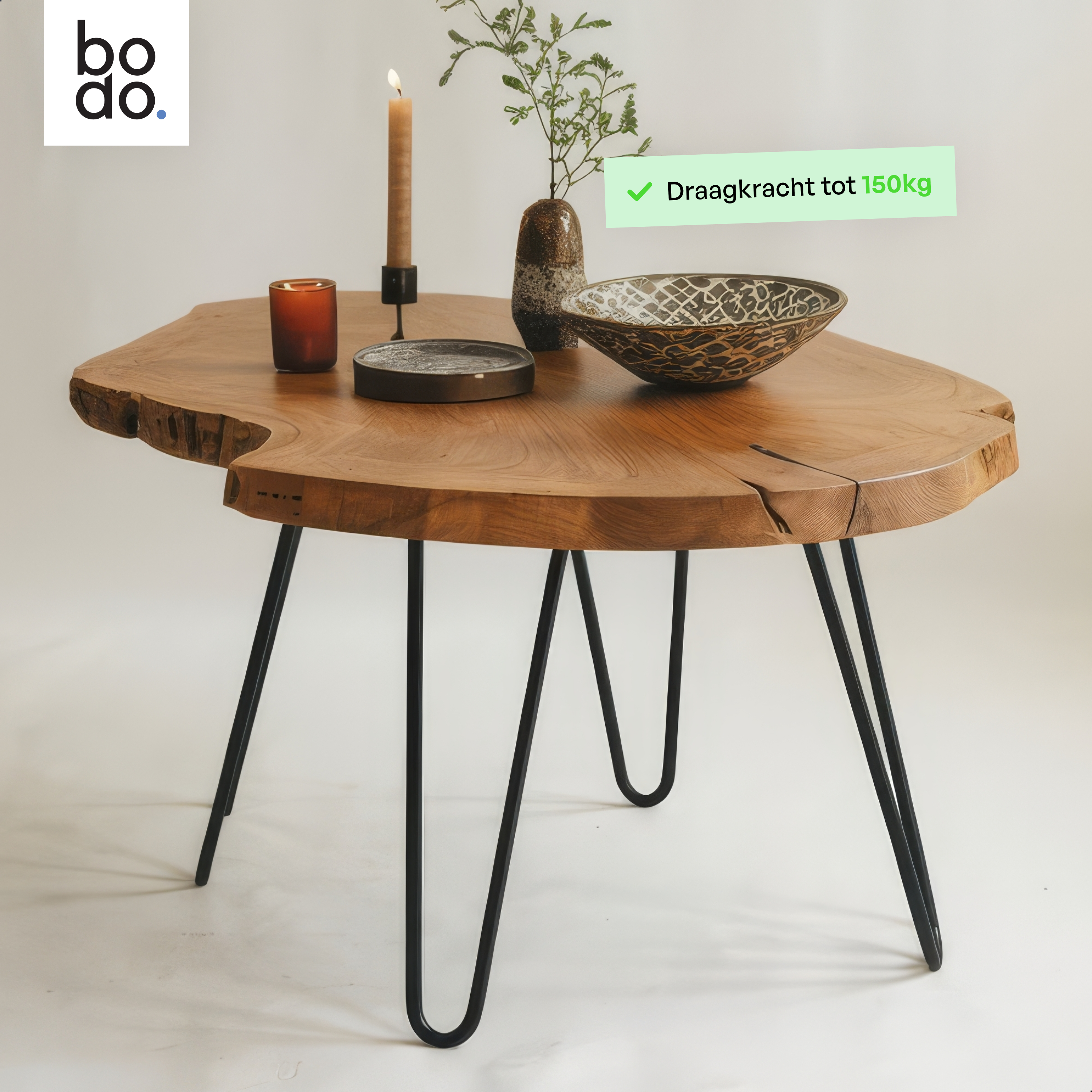 Industriële Hairpin tafelpoten set 4 stuks - 40 cm - Zwart
