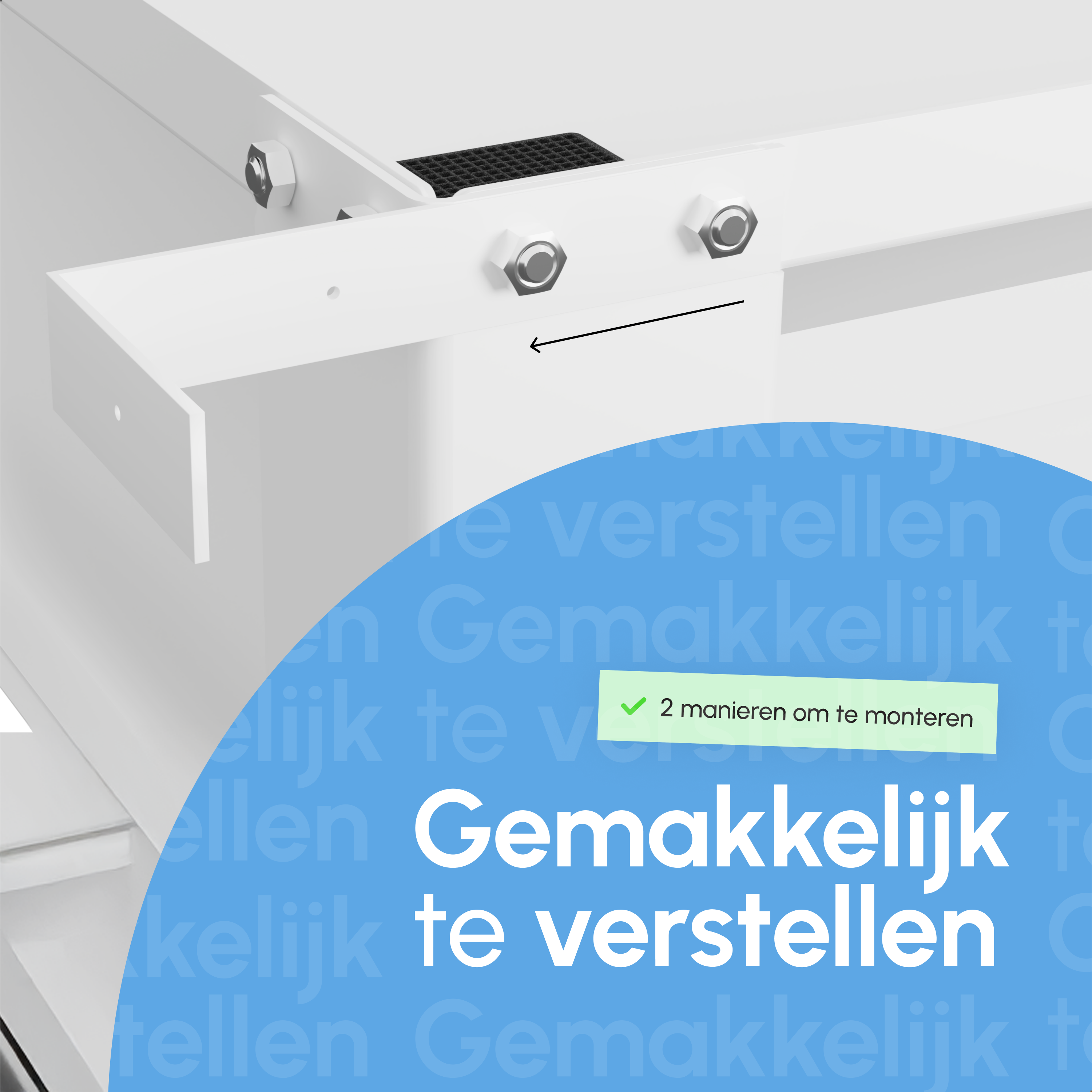 Muuranker set Wit - voor wasmachine verhoger