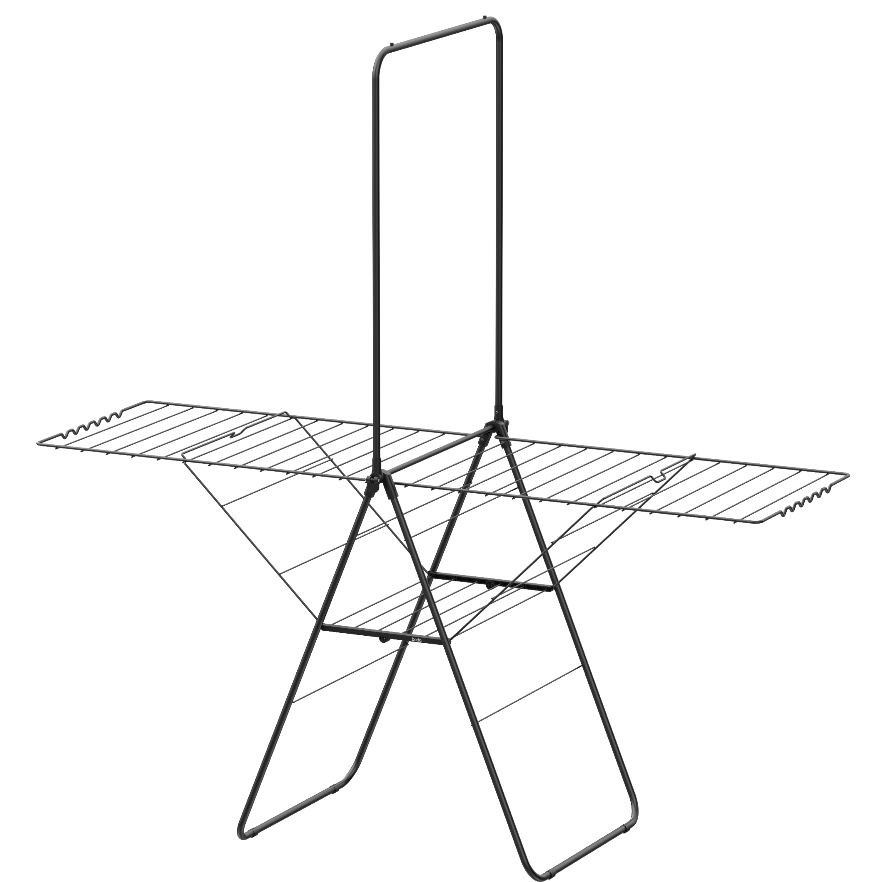 Wasrek - Droogrek Inklapbaar - 28 meter drooglengte - Zwart