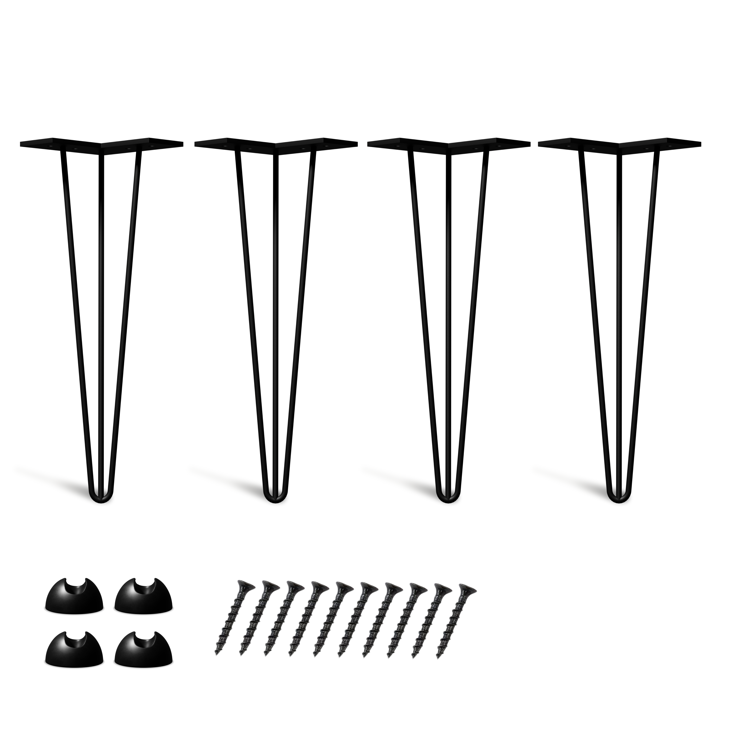 Industriële Hairpin tafelpoten set 4 stuks - 40 cm - Zwart