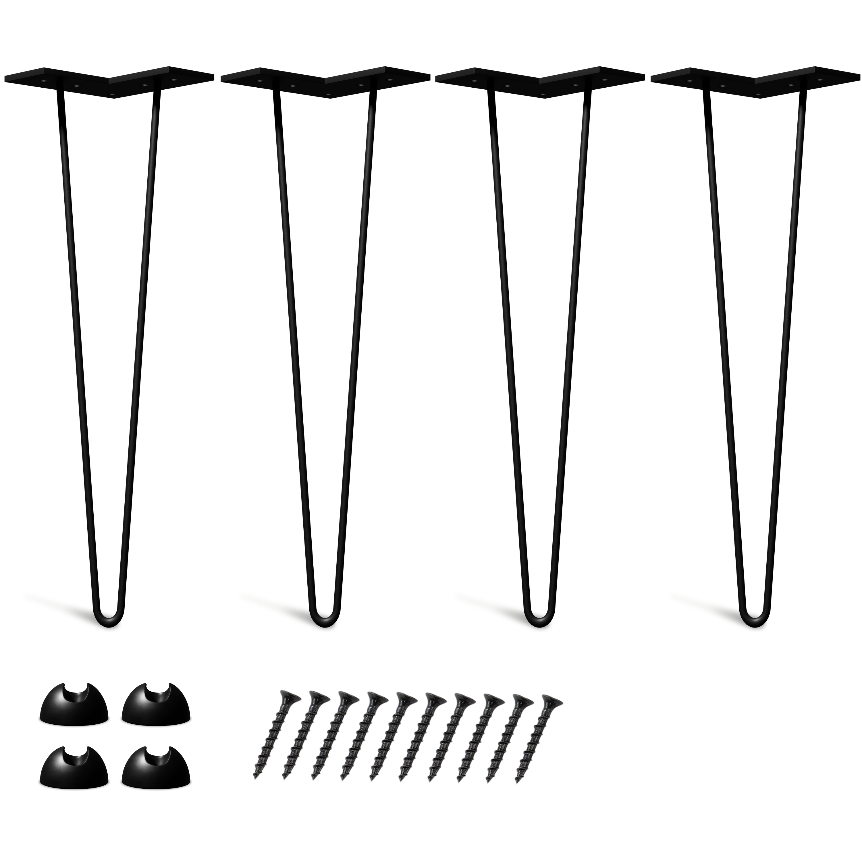 Industriële Hairpin tafelpoten set 4 stuks - 45 cm - Zwart