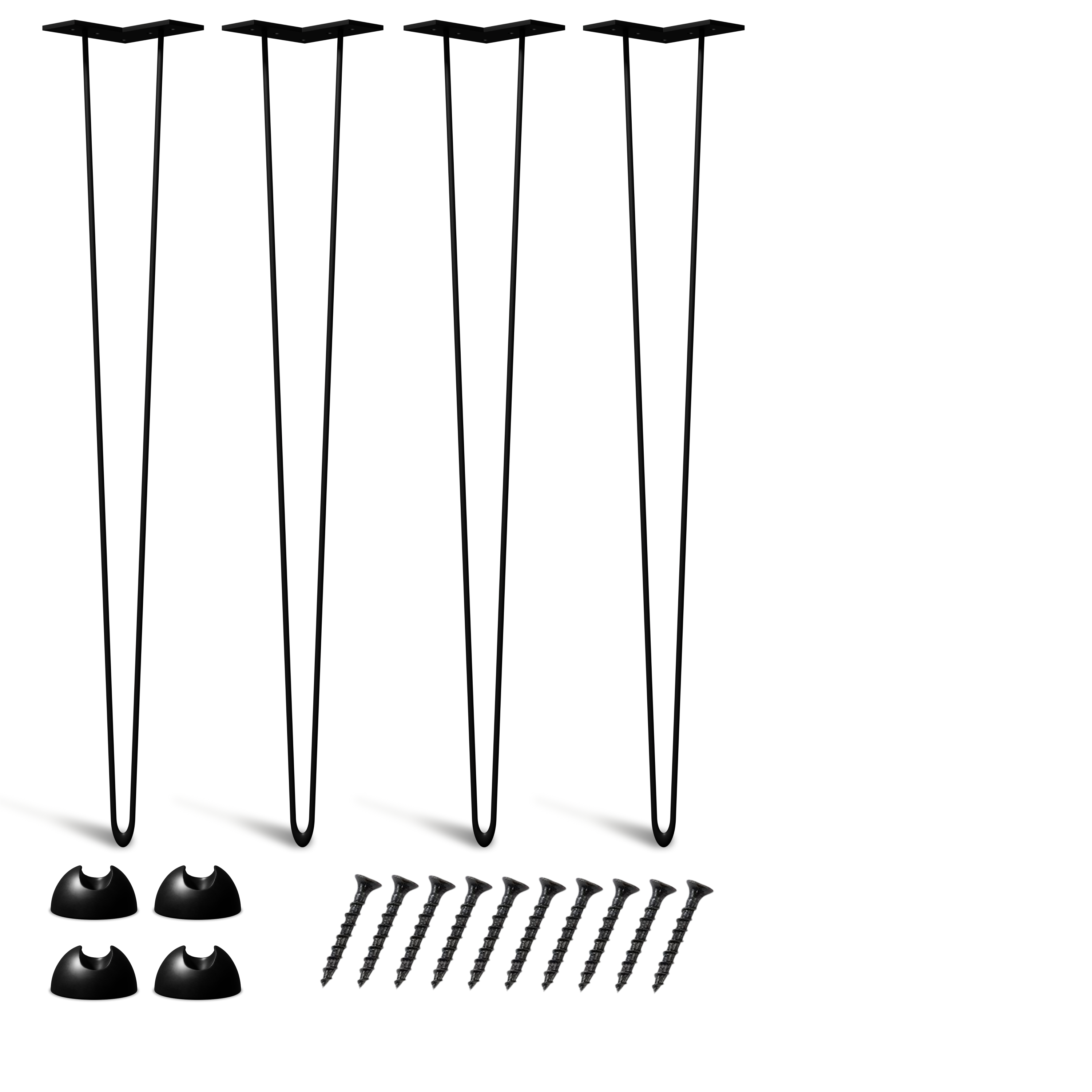 Industriële Hairpin tafelpoten set 4 stuks - 86 cm - Zwart