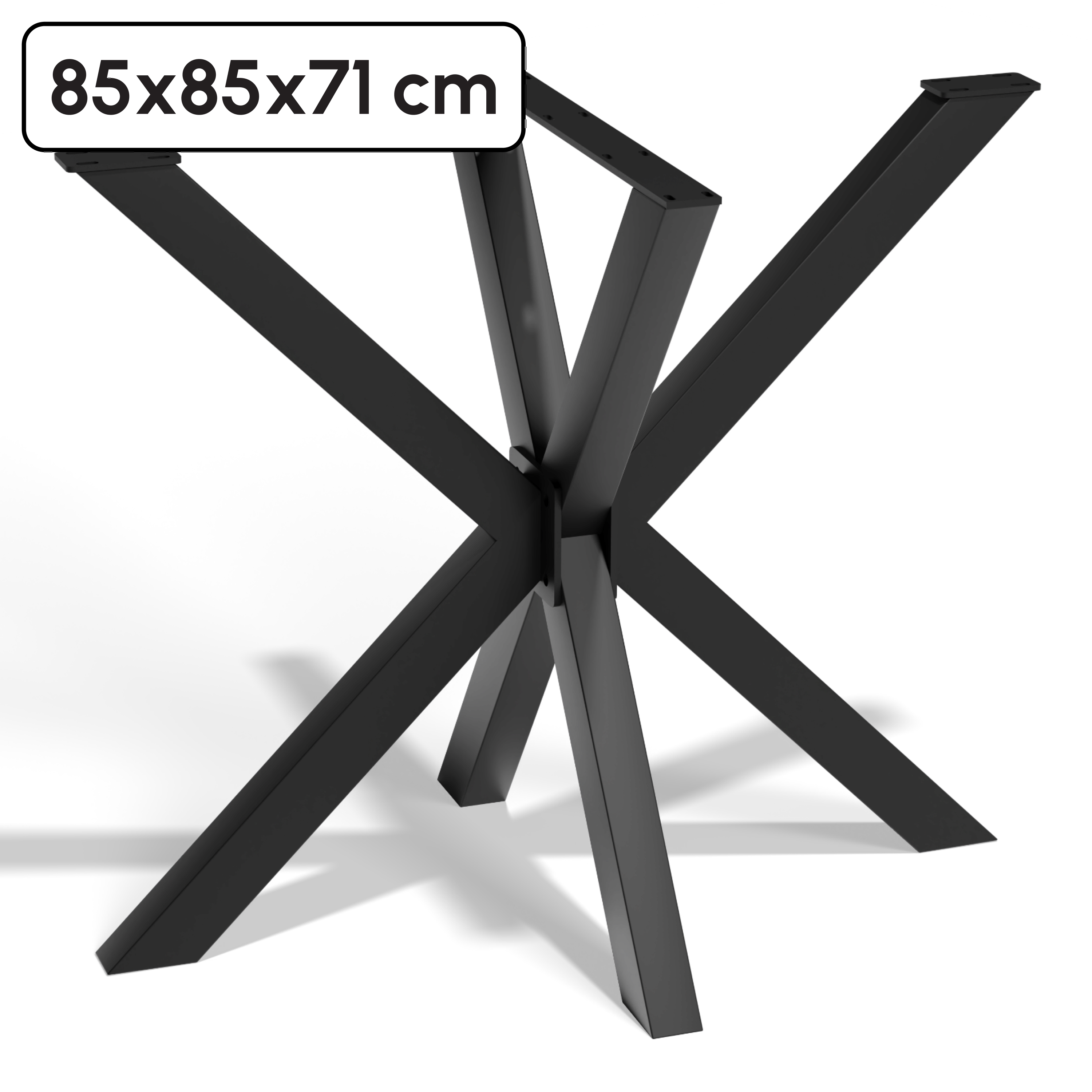 Tafelpoten - Stalen onderstel X 71x85x85cm Set - Matrix - poot Oberau