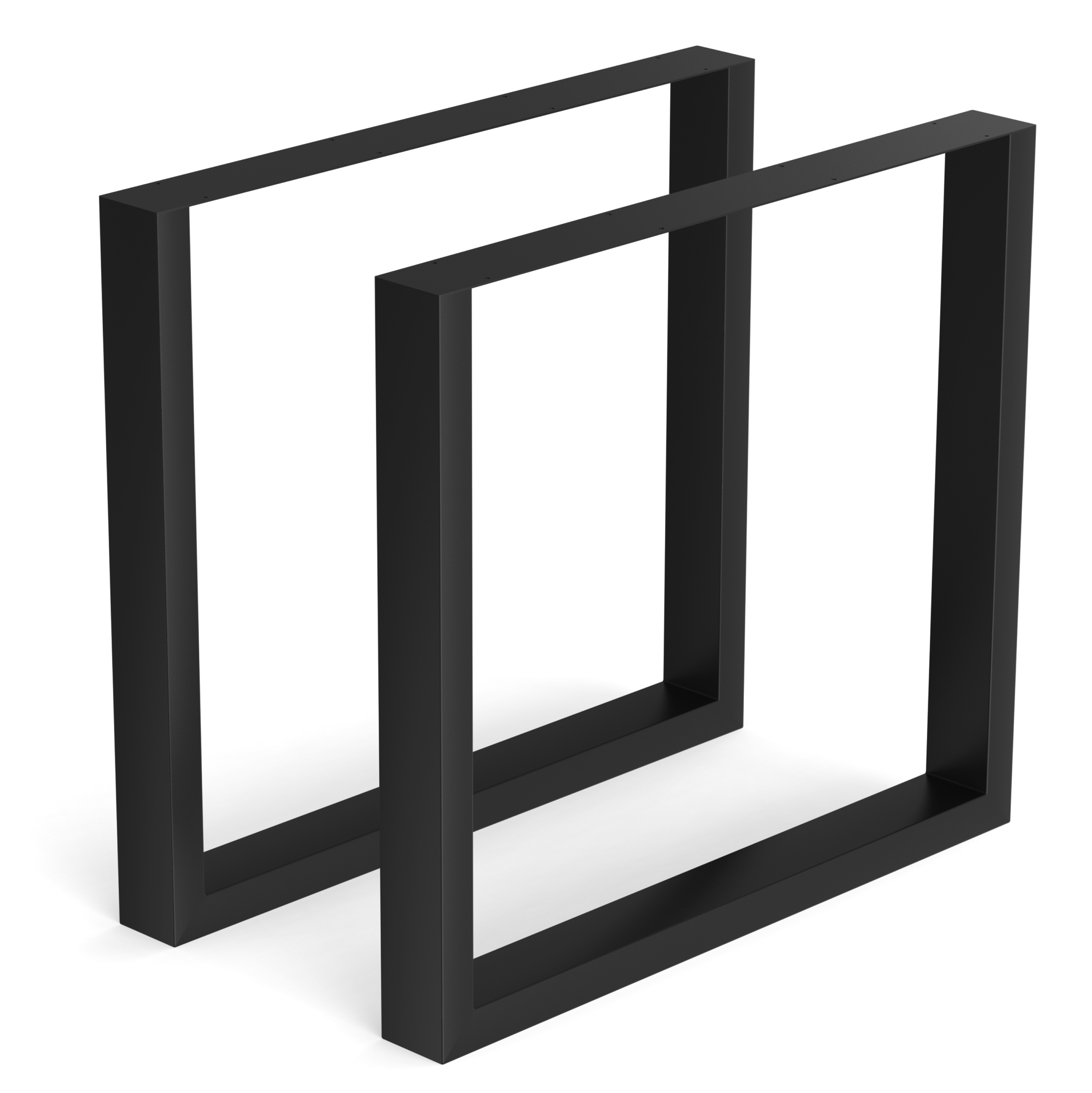 Stalen Onderstel Tafel - Tafelpoten - Set van 2 - U bankpoot 80x72 cm - Mat Zwart