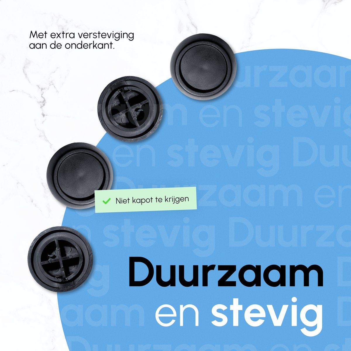 Trillingsdempers - Zwart - Voetjes voor wasmachine & droger