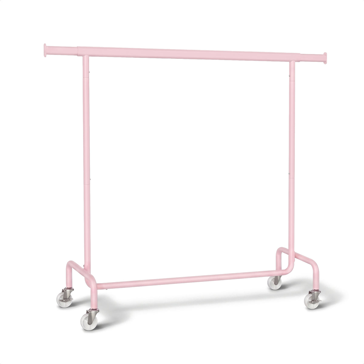 Kledingrek op Wieltjes - Stalen Kledingstang - 110 kg - Roze