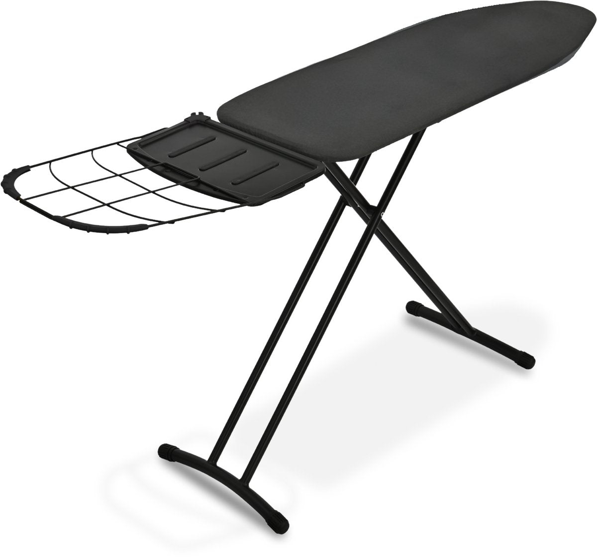 Strijkplank Ascend Elite - Stoomunithouder - Uitklapbaar Rek - 122 x 43 cm - Charcoal Black