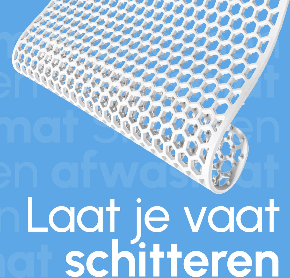 Gootsteenmat - Rechthoekig - Onderzetter - Wit - 30 x 40 cm