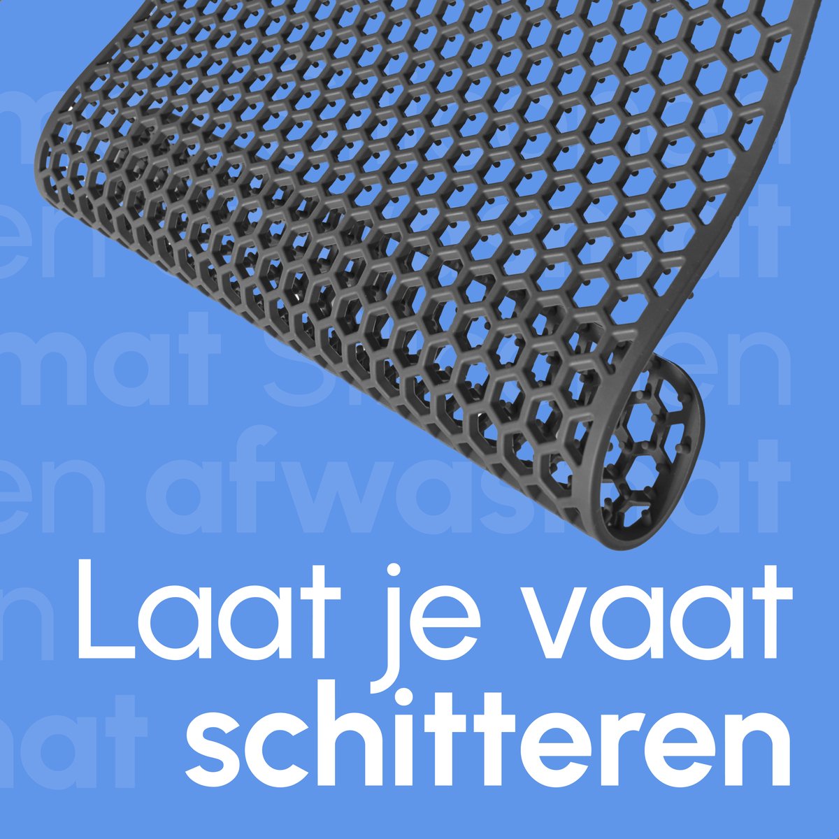 Gootsteenmat - Rechthoekig - Onderzetter - Grijs - 30 x 40 cm