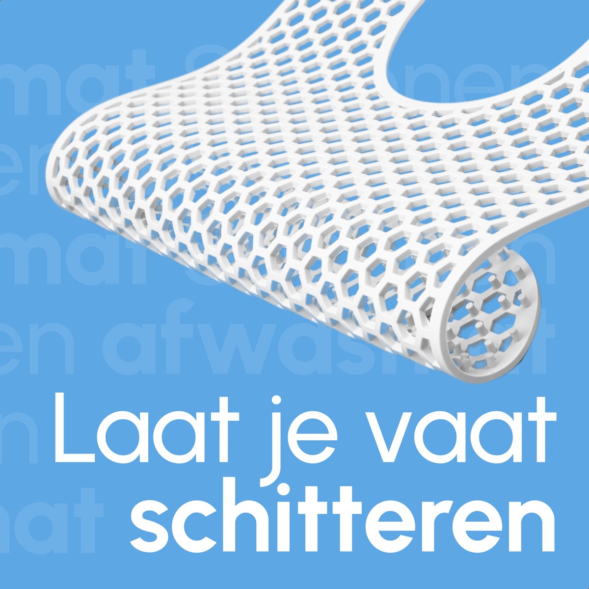 Gootsteenmat - Rechthoekig - Wit - 34 x 29 cm