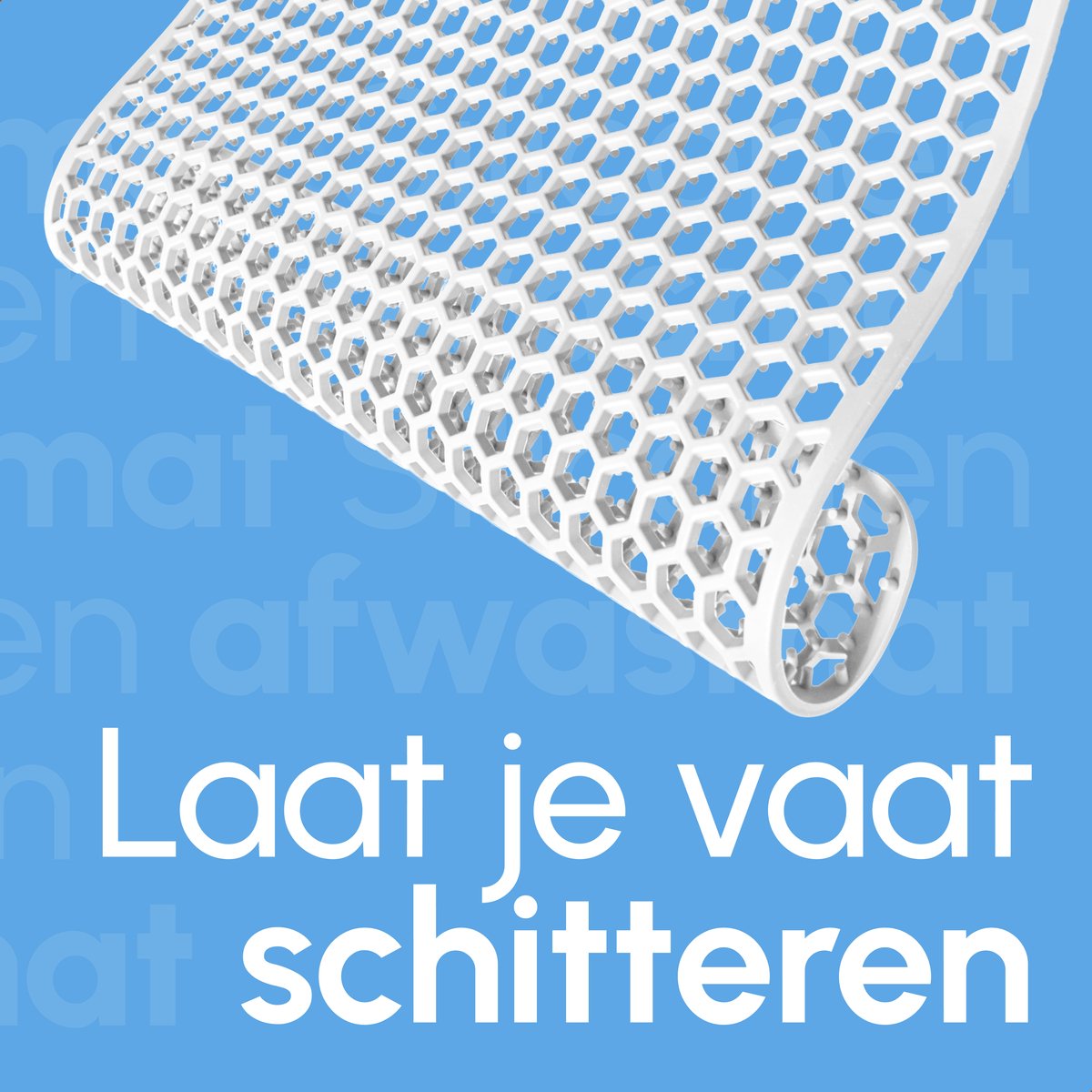 Gootsteenmat - Vierkant - Onderzetter - Wit - 30.5 x 30.5 cm