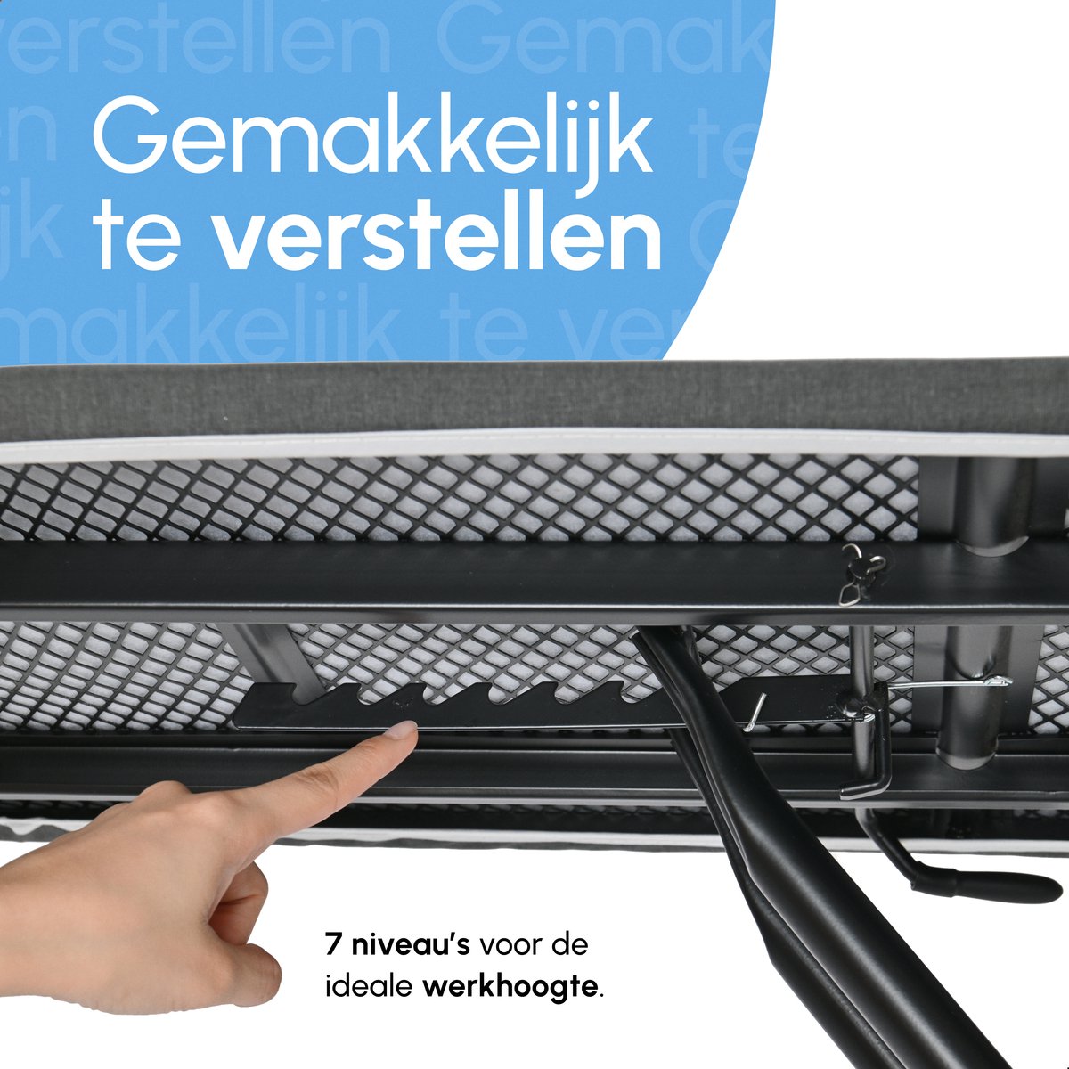 Strijkplank Ascend Elite - Stoomunithouder - Uitklapbaar Rek - 122 x 43 cm - Charcoal Black