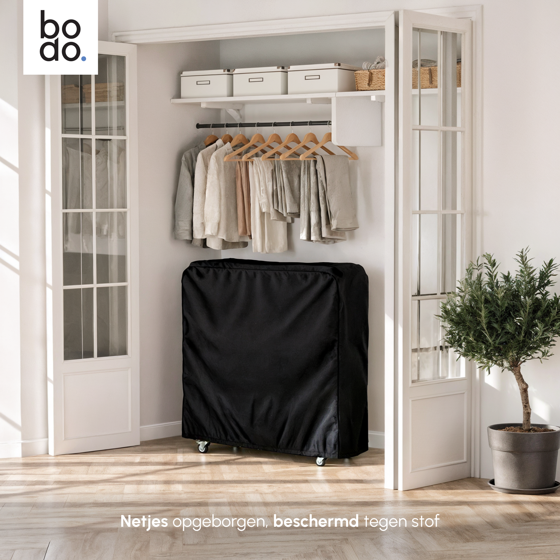 Logeerbed 90×200 met Matras - Vouwbed - Luxe - 250 kg - Zwart