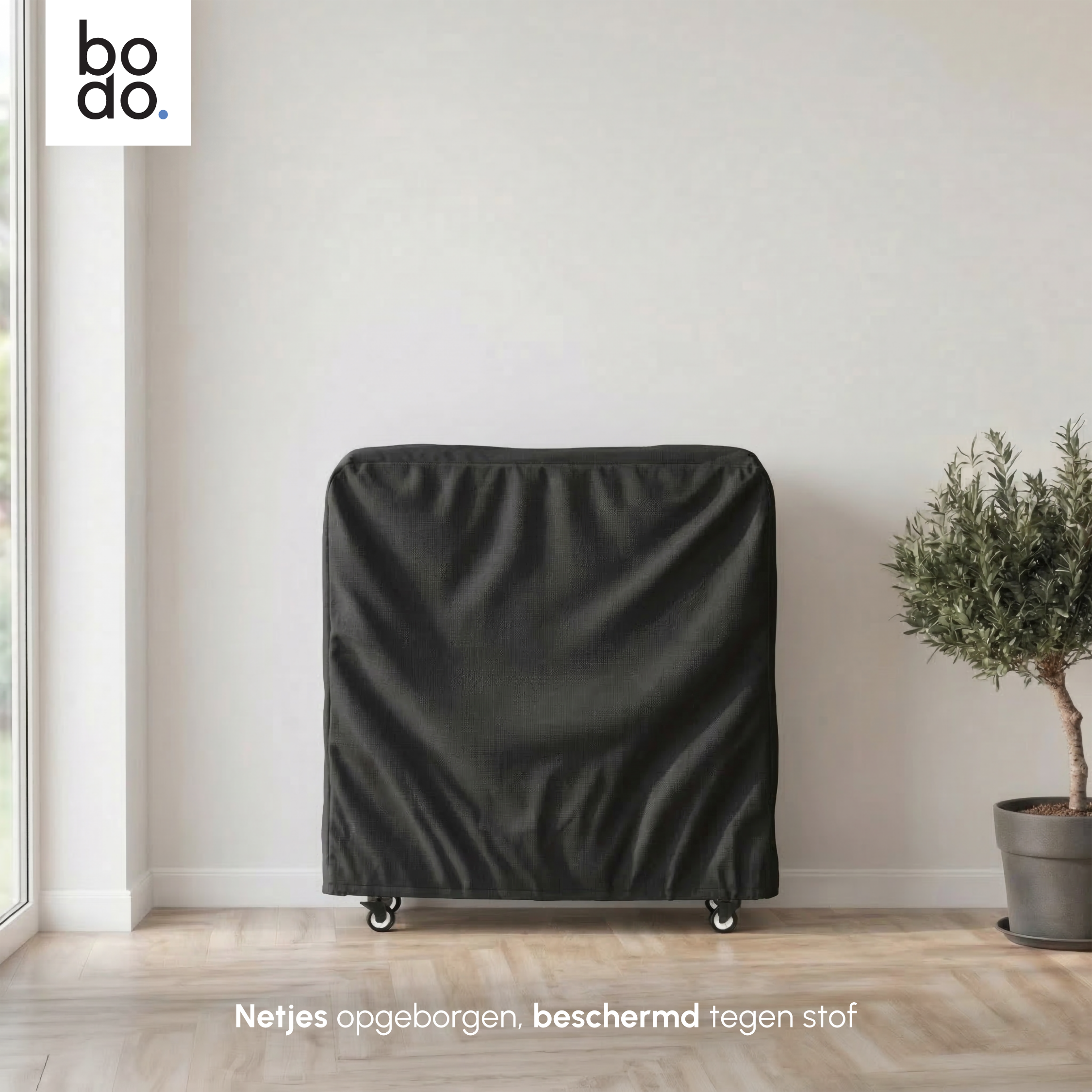 Logeerbed 120×200 met Matras - Vouwbed - Luxe - Tot 250 kg - Zwart