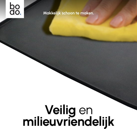 Bescherm Mat Voor Wasmachine & Droger - Silicone 60x50cm - Zwart