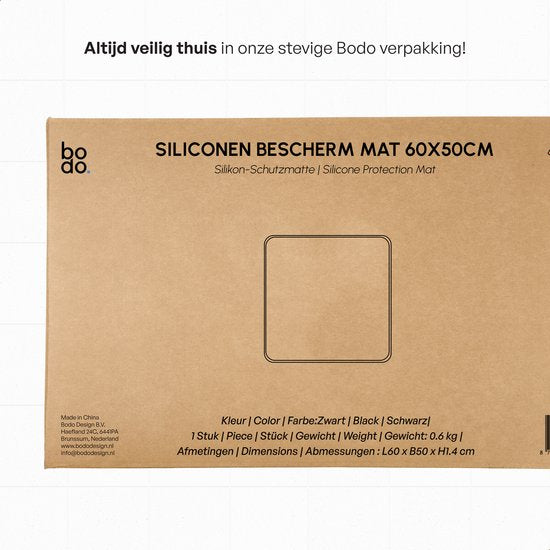 Bescherm Mat Voor Wasmachine & Droger - Silicone 60x50cm - Zwart
