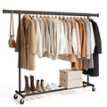 Garment Rack on Wheels - Storage - Extra Wide Clothes Rail - Black - Bodo