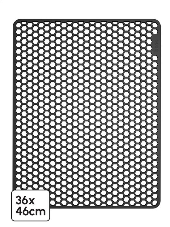 Gootsteenmat - Rechthoekig - Zwart - 36 x 46 cm - Voor 40 x 50 cm Wasbak