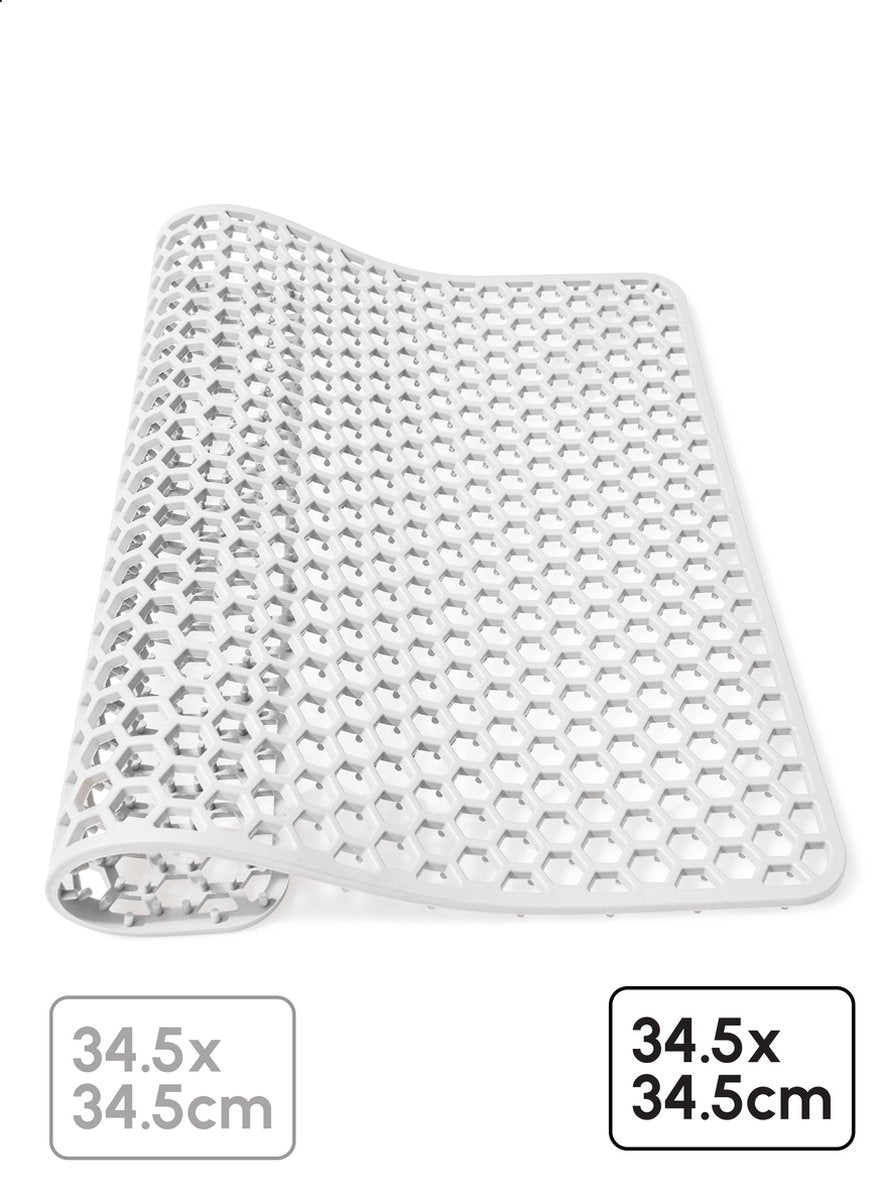 Gootsteenmat - Vierkant - Onderzetter - Wit - 34.5 x 34.5 cm