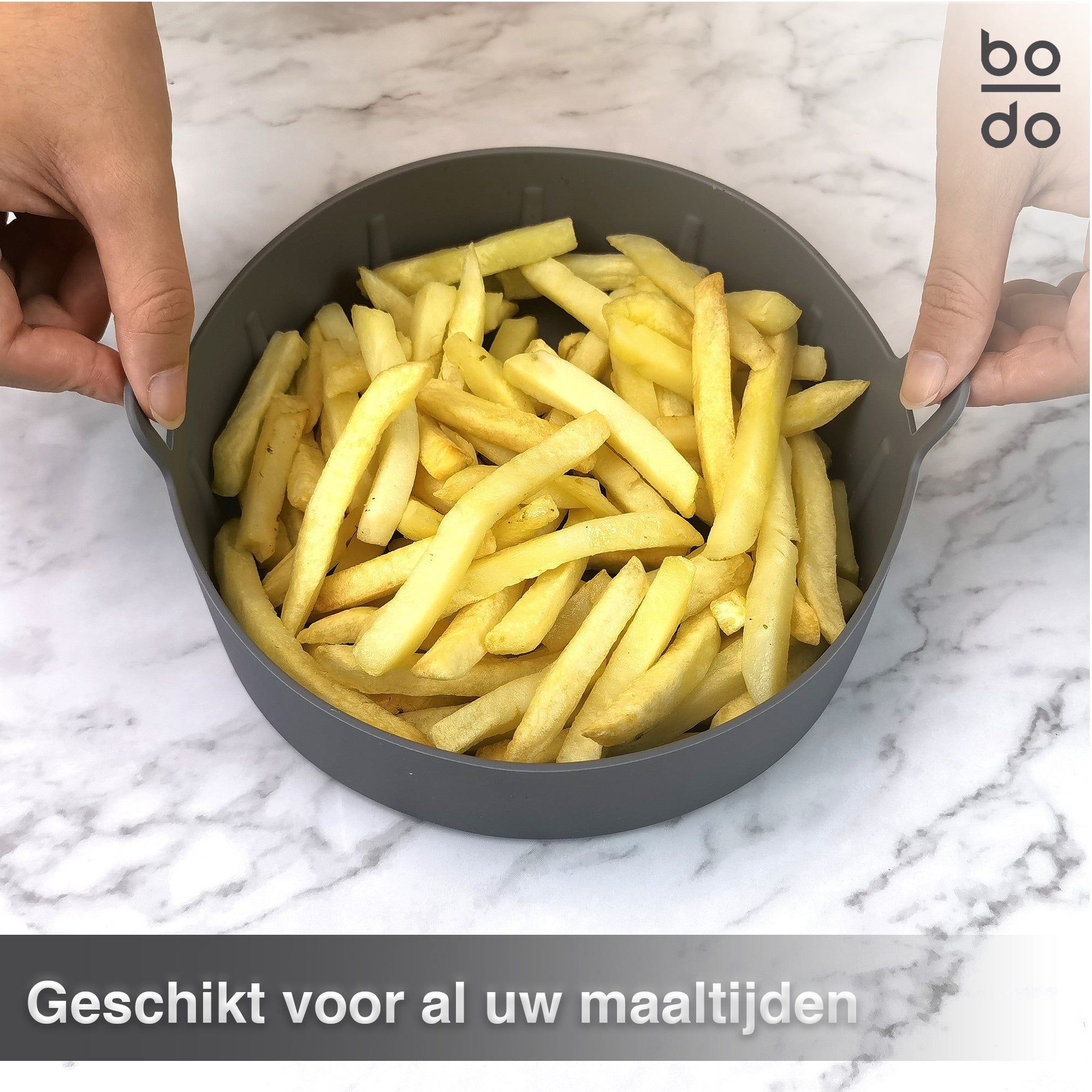 bodo home airfryer bakje siliconen verschillende afmetingen 16 19 22