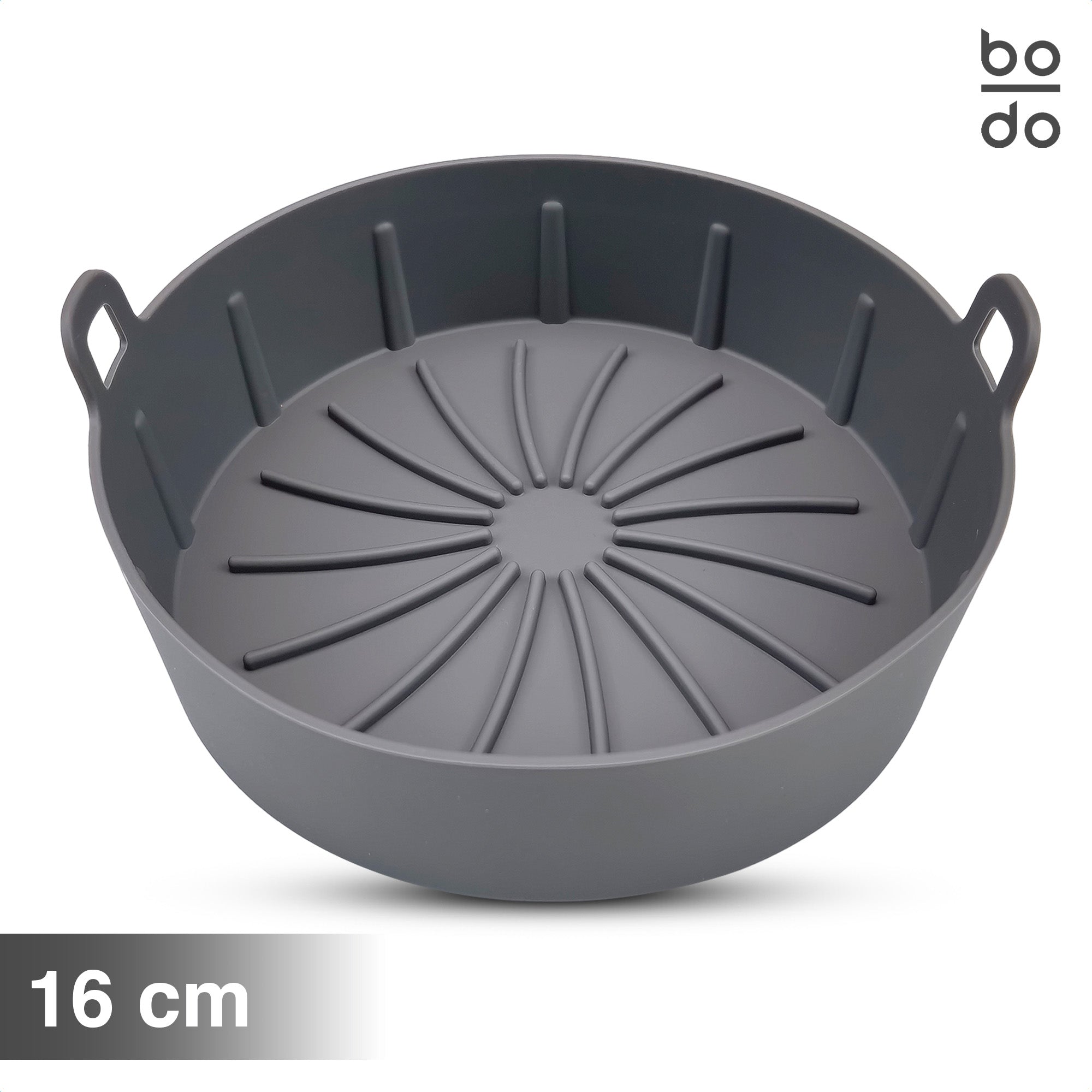 bodo home airfryer bakje siliconen verschillende afmetingen 16 19 22