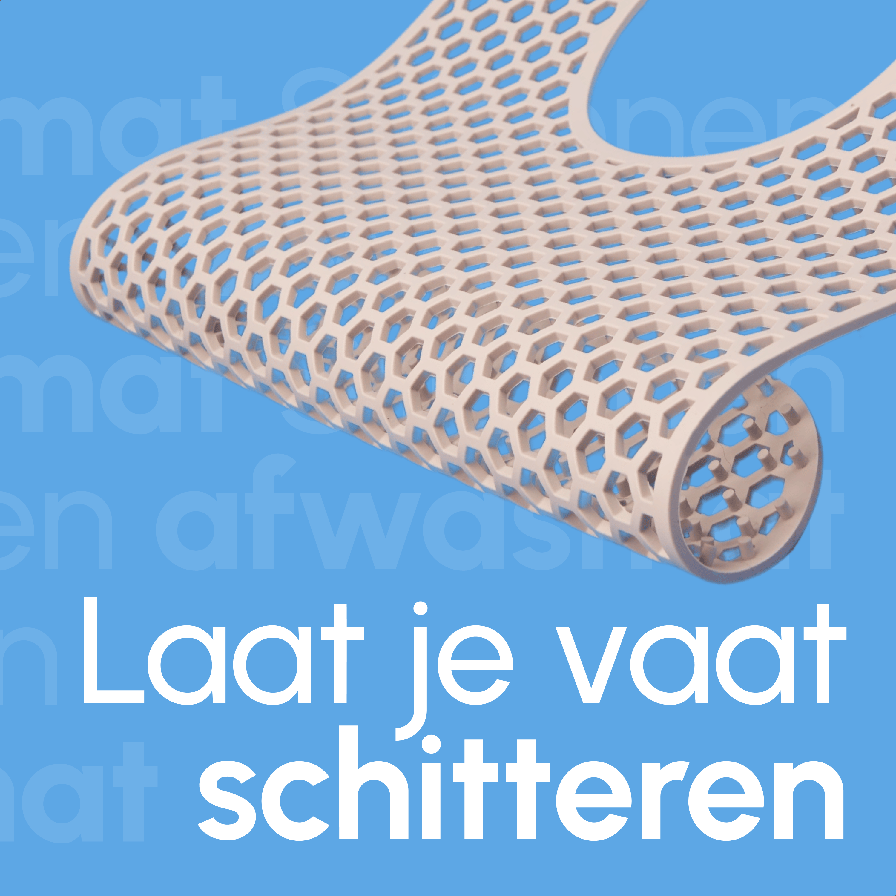 Gootsteenmat - Rechthoekig - Beige - 34 x 29 cm
