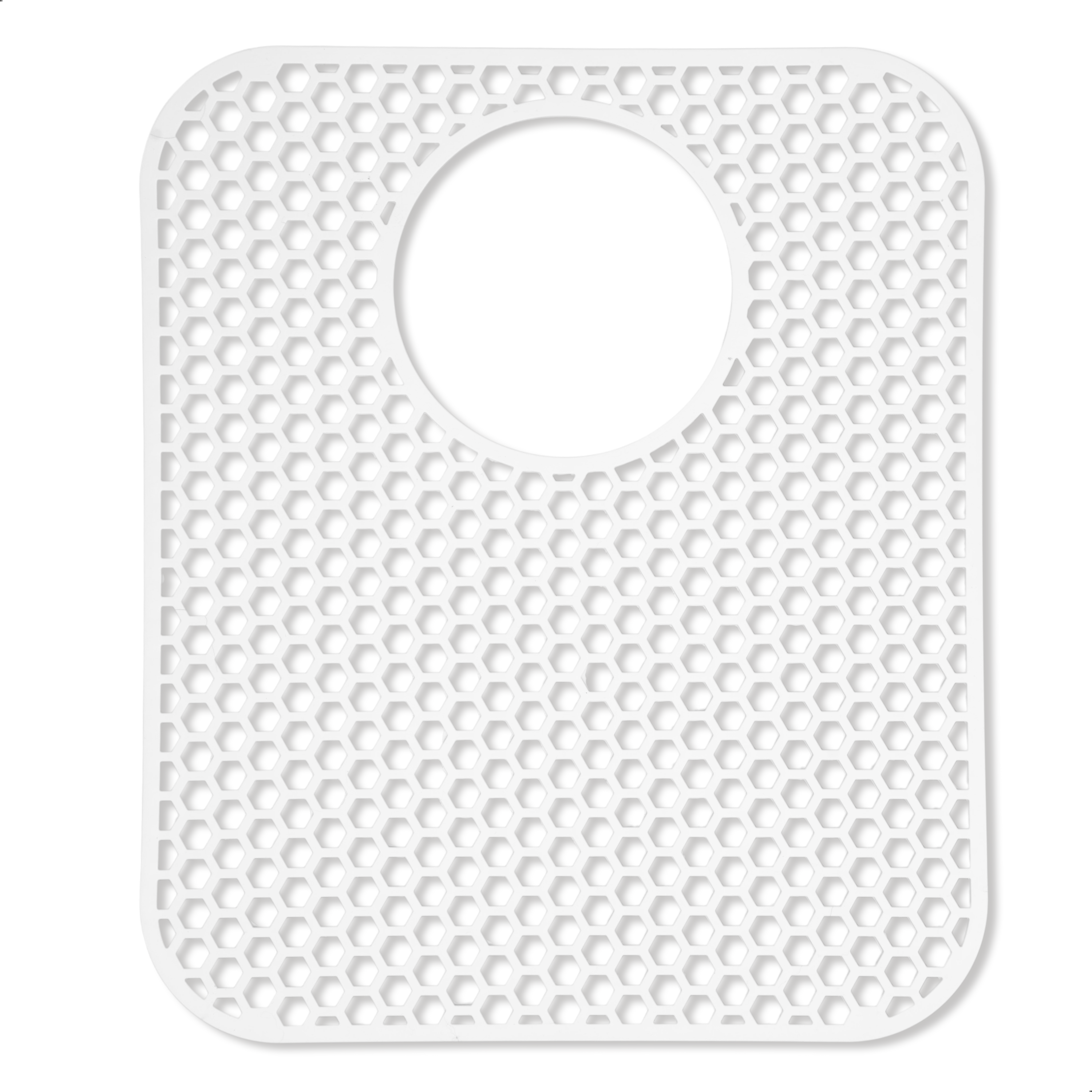 Gootsteenmat - Rechthoekig - Wit - 34 x 29 cm