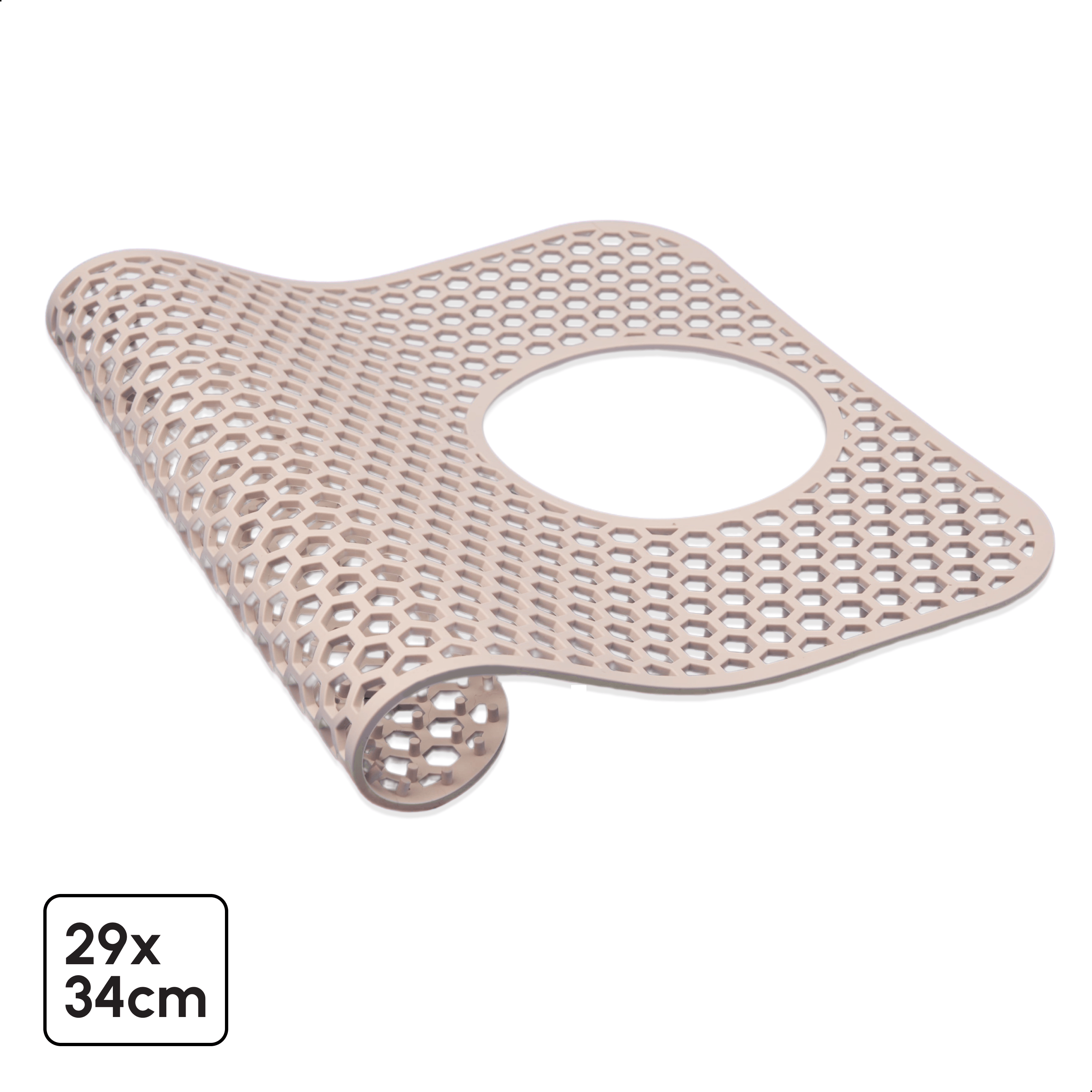 Gootsteenmat - Rechthoekig - Beige - 34 x 29 cm