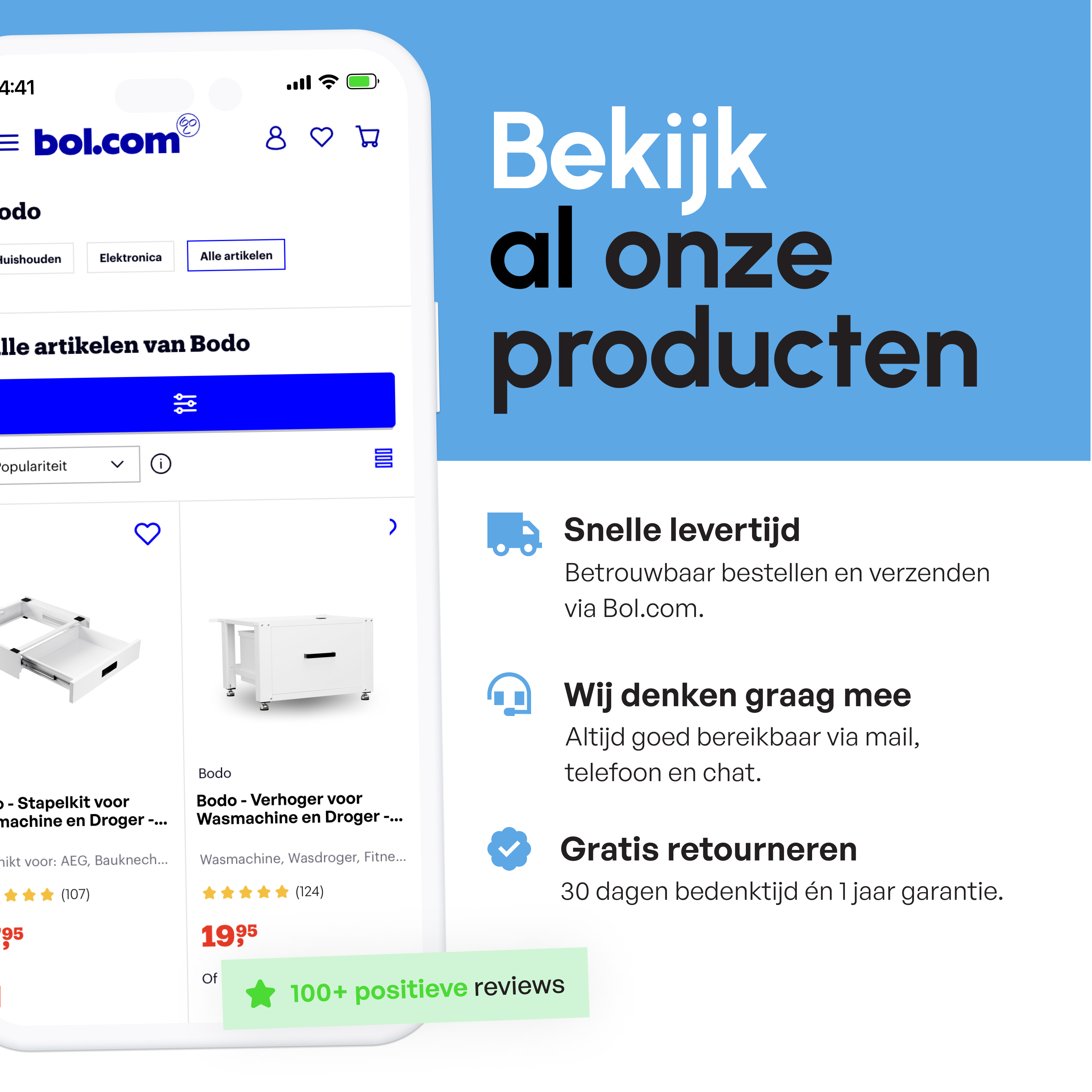 Stapelkit - Uitschuifbare plank - Wasmachine en Droger - Zwart