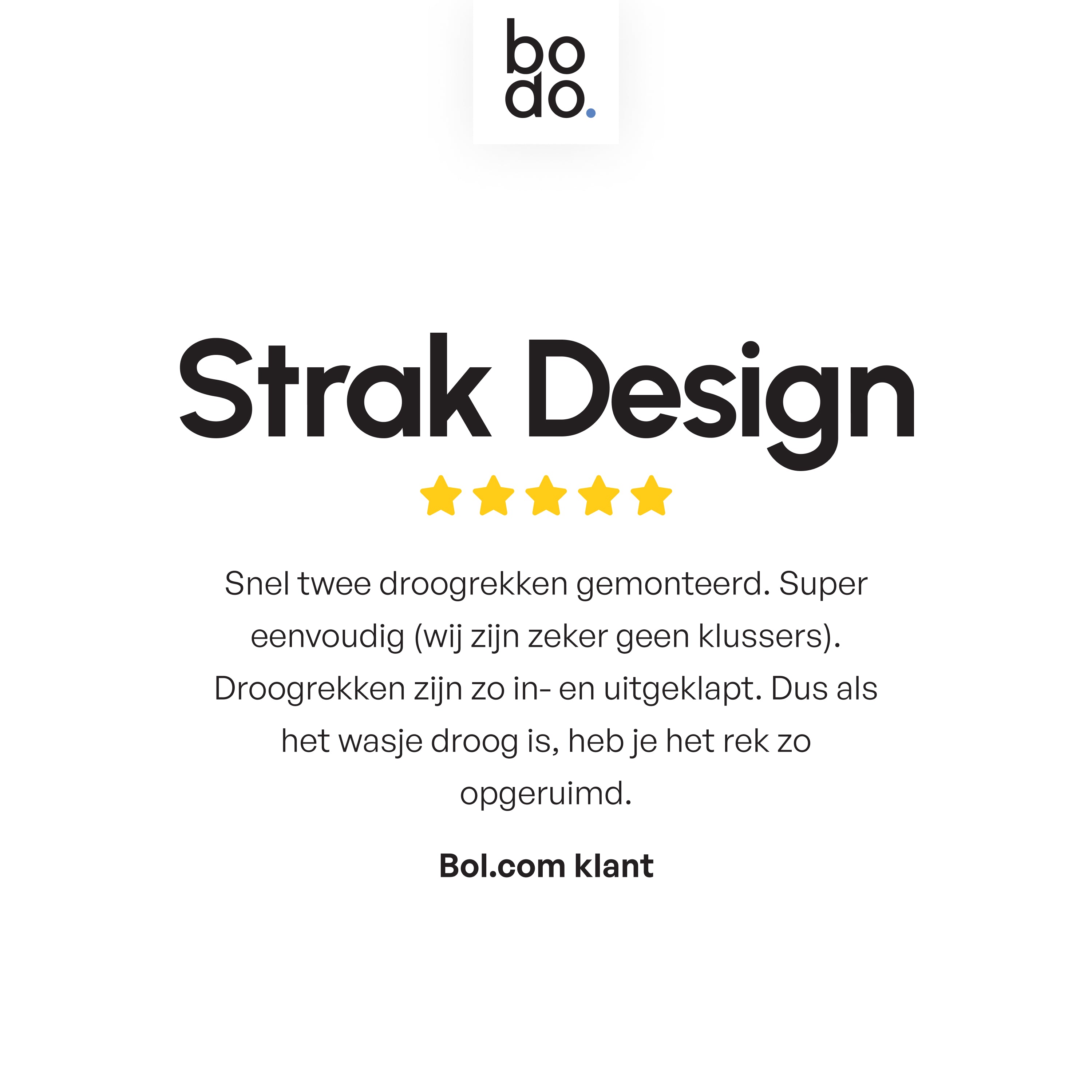 In - en uitklapbaar droogrek met Ophanghaken - Zwart - 80cm - 4m Drooglengte