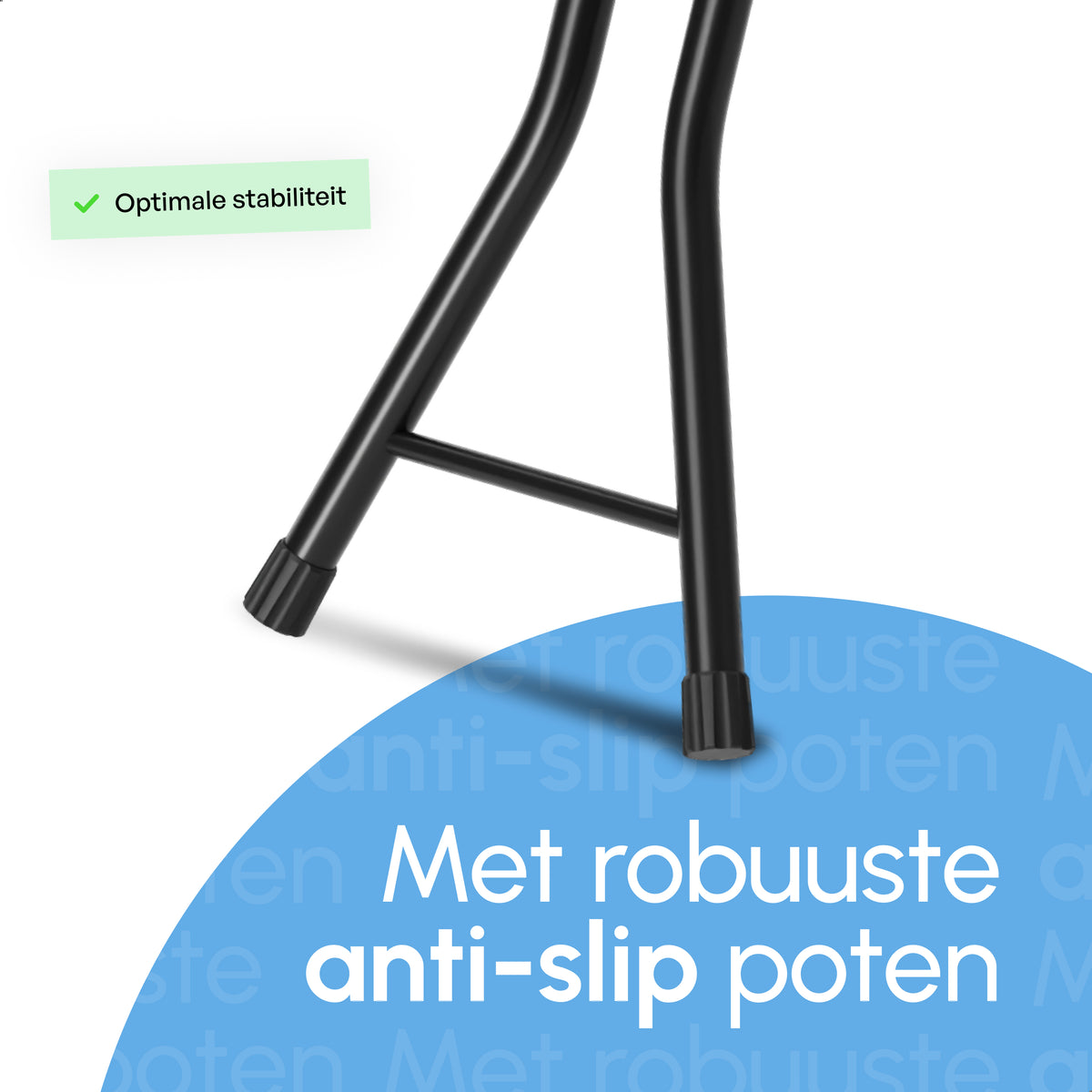 Strijkplank 135x46 cm - Verticaal Stomen - Ascend Flex - Zwart
