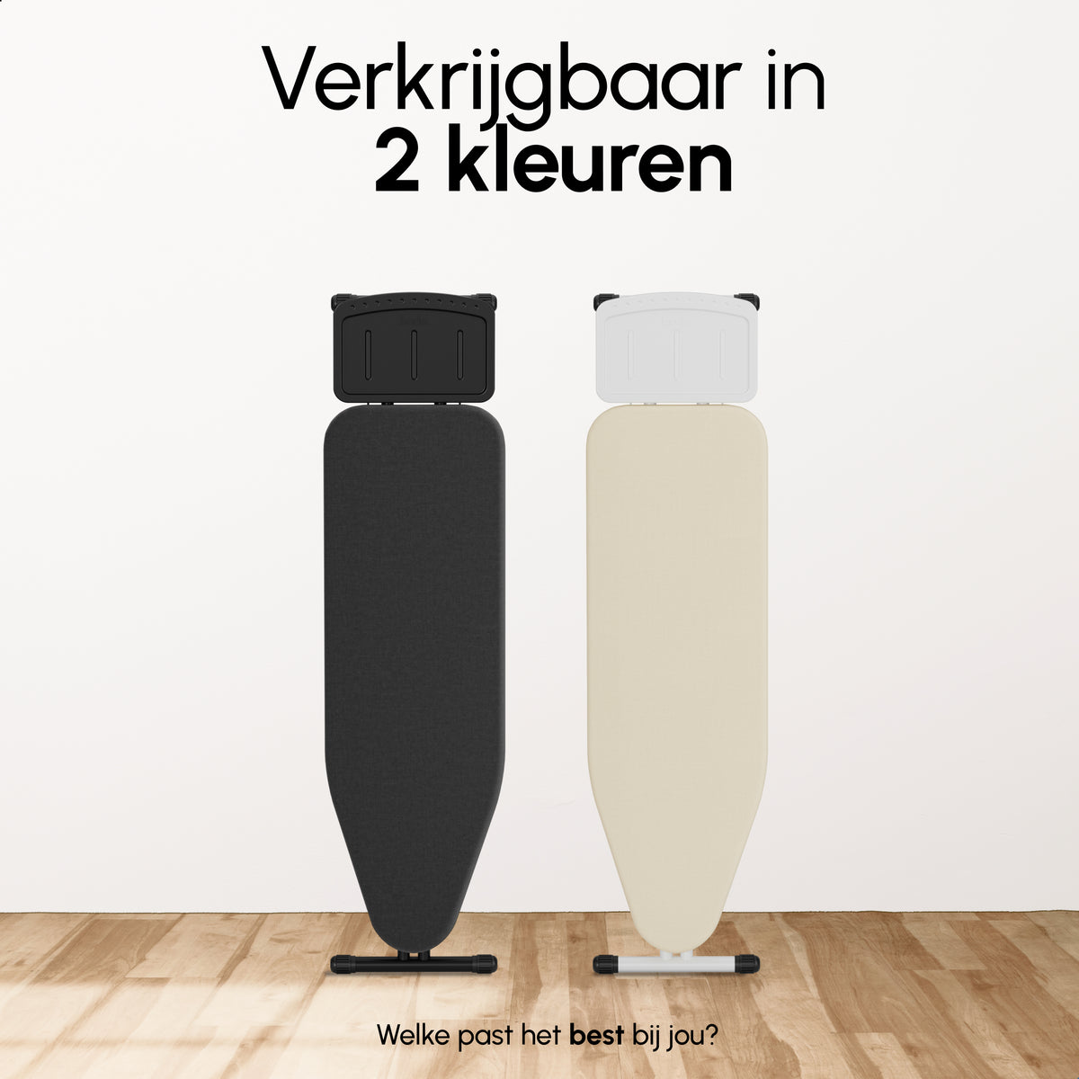 Strijkplank Smal - Verstelbaar - 109x33 cm - Ascend Slim - Zwart