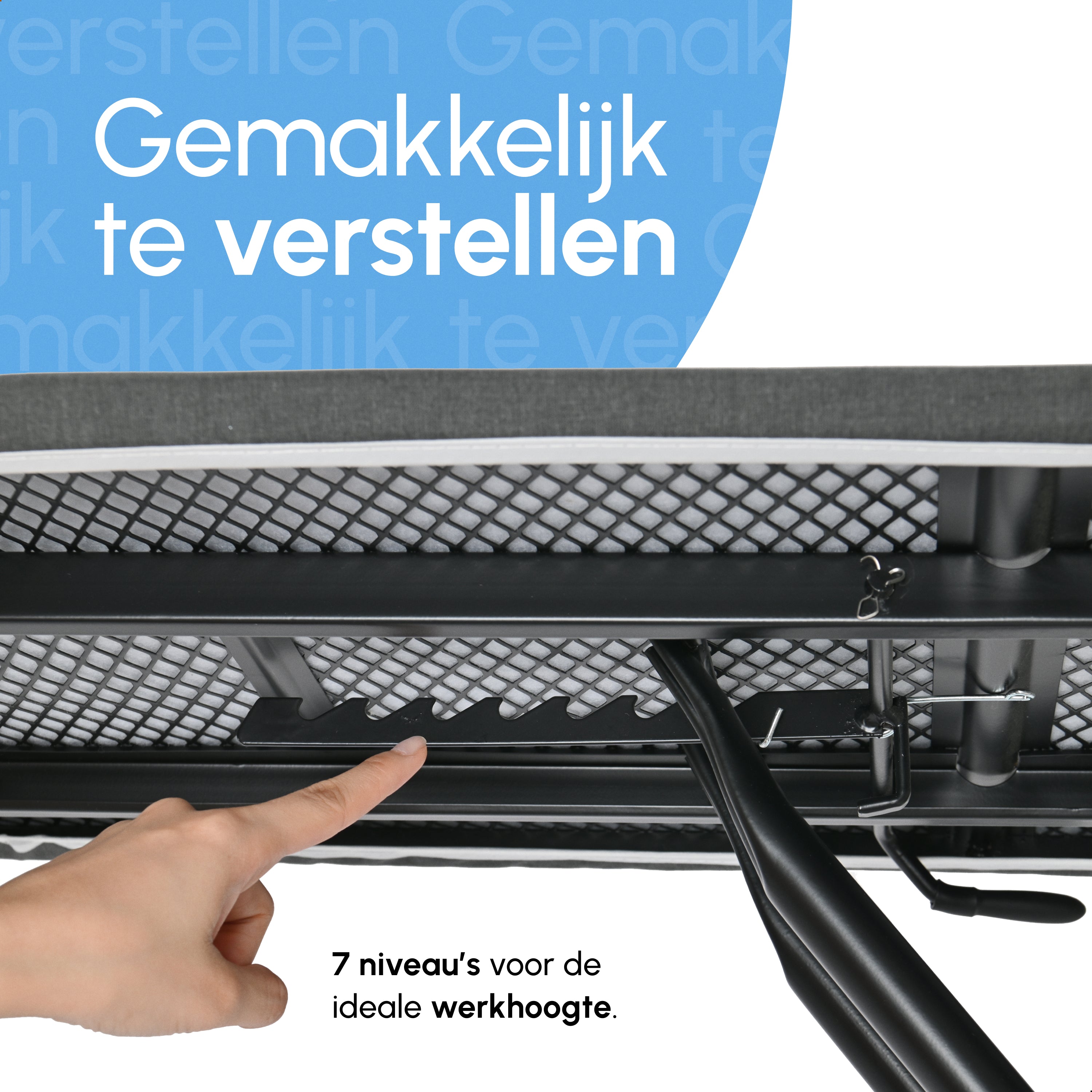 Strijkplank Ascend Prime - Stoomunithouder - 122 x 38 cm - Uitklapbaar Rek - Charcoal Black