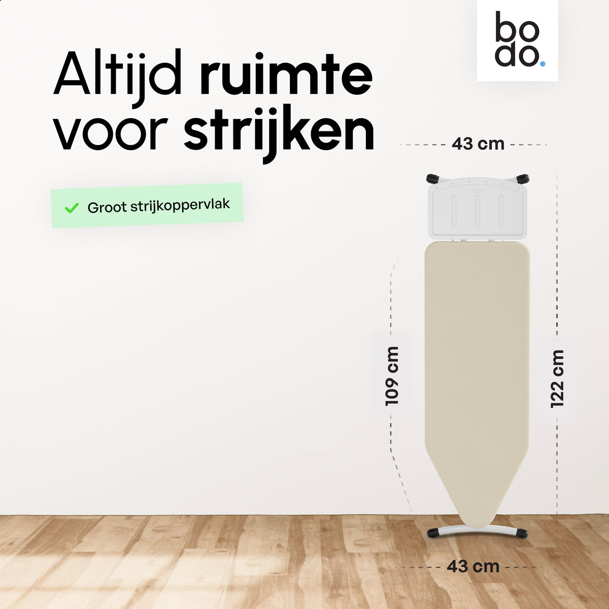 Strijkplank Stoomstation - Verstelbaar - Ascend Pro - Crème