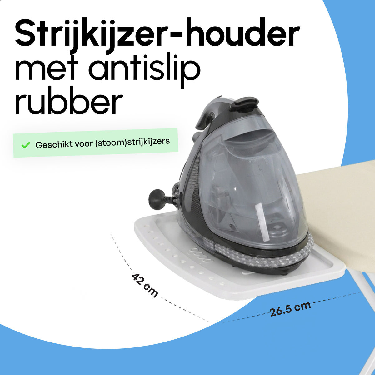Strijkplank Stoomstation - Verstelbaar - Ascend Pro - Crème