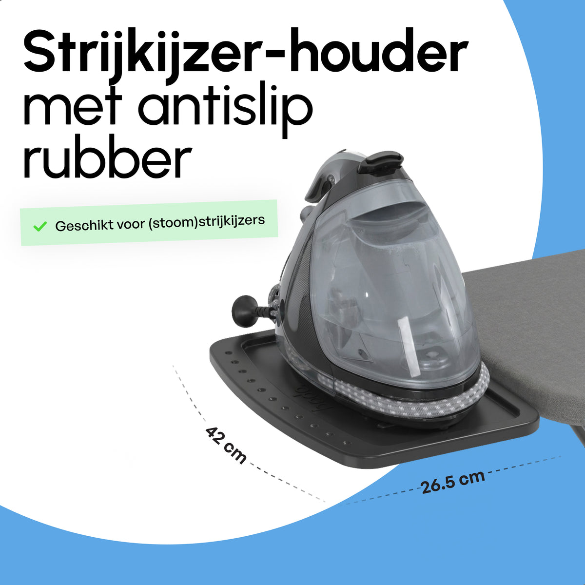Strijkplank Stoomstation - Verstelbaar - Ascend Pro - Zwart