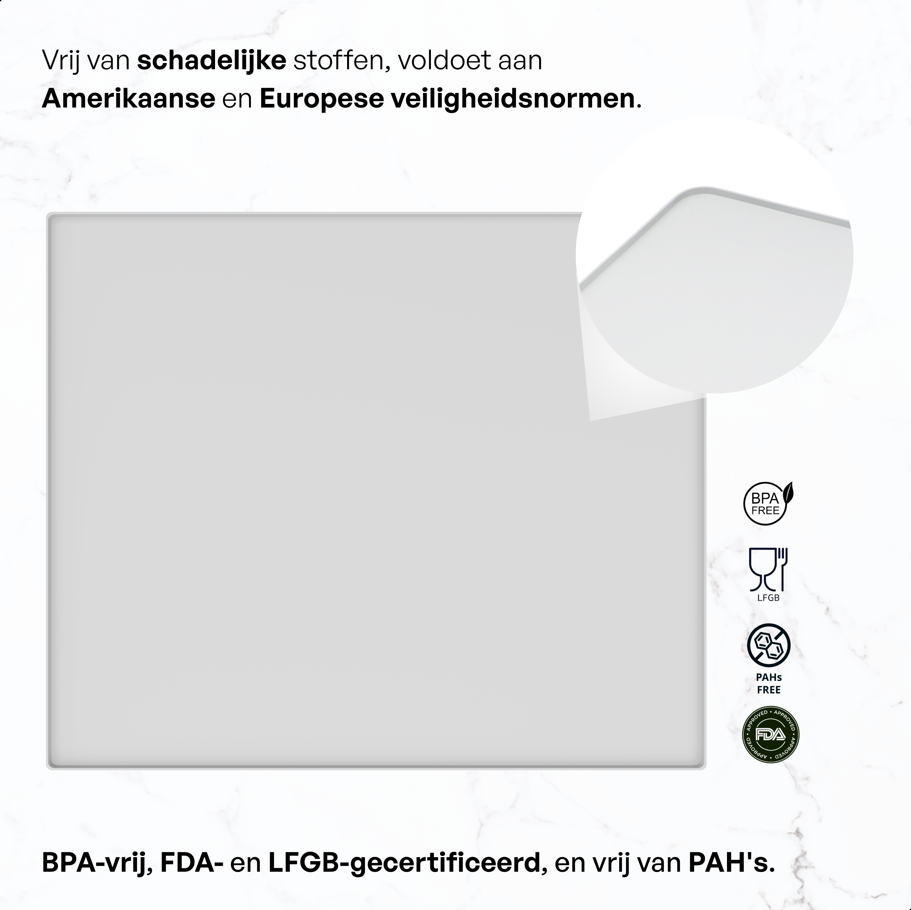 Bescherm Mat Voor Wasmachine & Droger - Silicone 60x60cm - Grijs