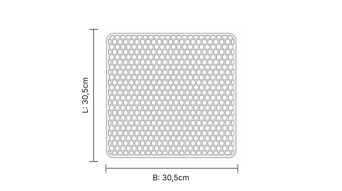 Bodo® Sink Mat - Square - Trivet - White – 30.5 x 30.5 cm
