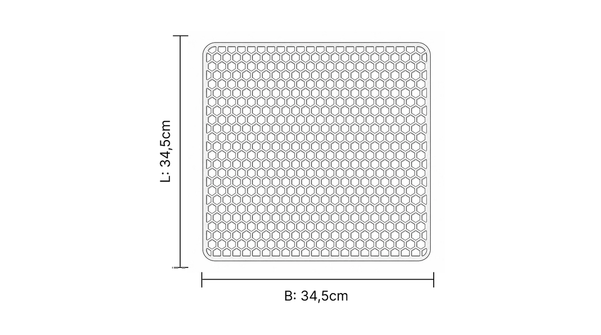 Bodo® Sink Mat - Square - Trivet - White - 34.5 x 34.5 cm