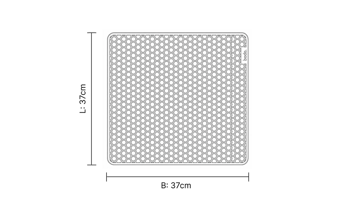 Gootsteenmat - Vierkant - Zwart - 37 x 37 cm - Voor 40 x 40 cm Wasbak