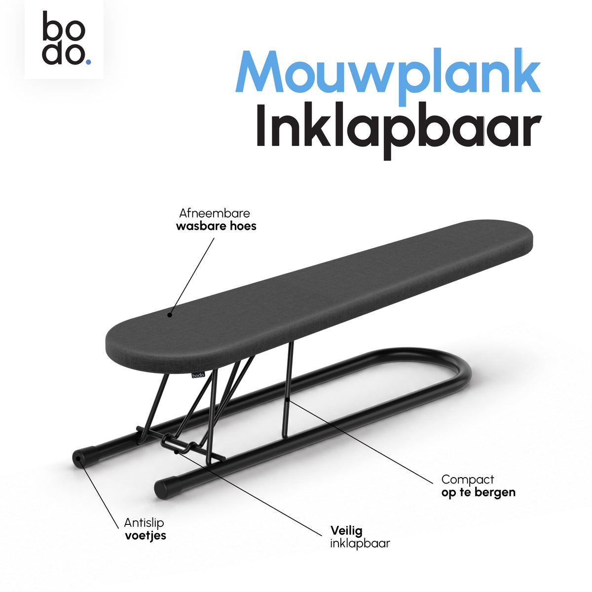 Mouwplank - Mini Strijkplank - Ascend Sleeve - Zwart